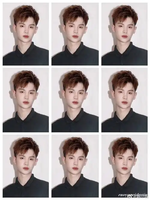 黄明昊饭制证件照小合集,每一张都值得收藏的精品大帅哥#黄明昊