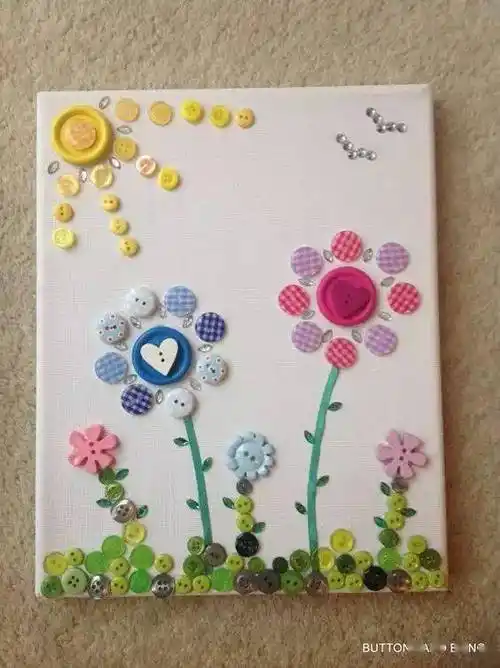 纽扣手工超惊喜用纽扣做出来的手工制作美翻天