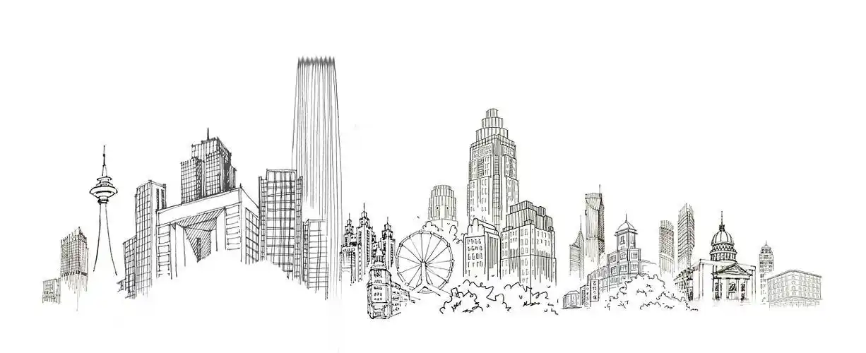 天津的美景简笔画