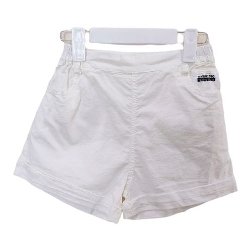 儿童夏季白色短裤女童卷边松紧腰休闲短裤热裤潮女孩洋气