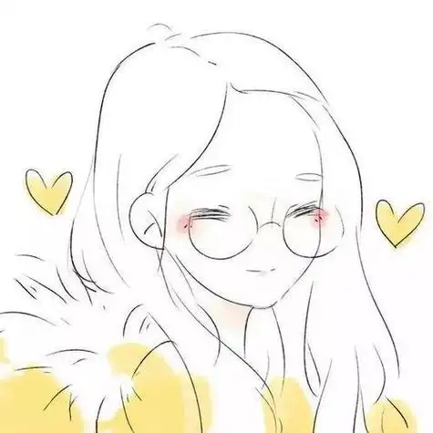 简笔画头像闺蜜10人