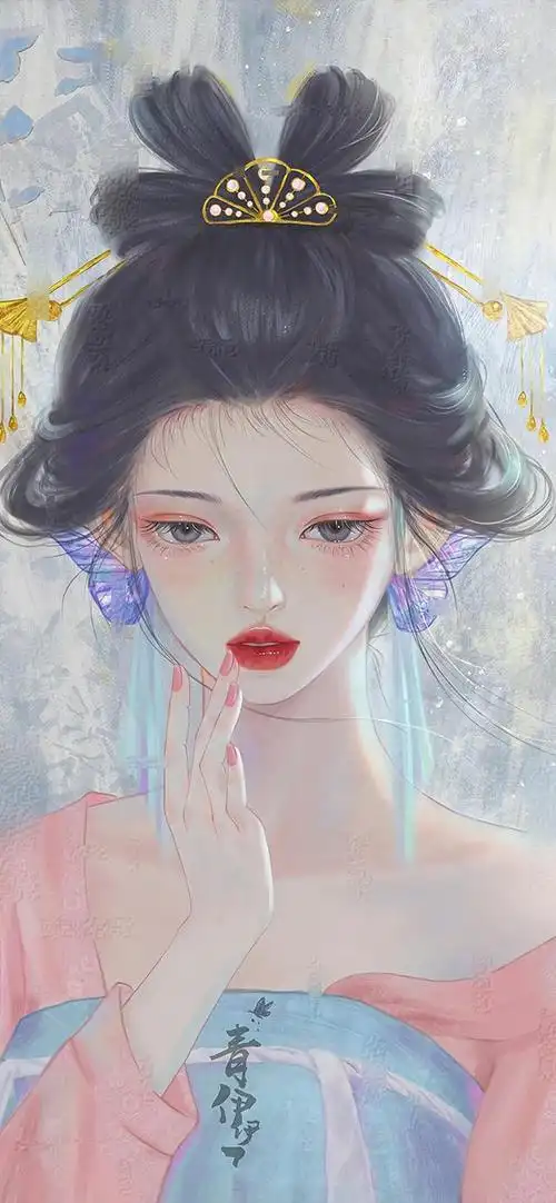 古风美女手绘插画,古风美女手绘插画图片(若有诗书藏于心)
