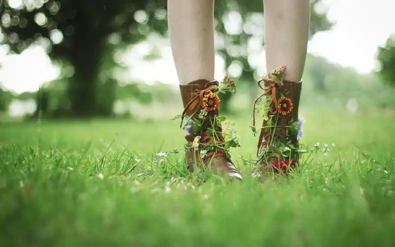 鞋子,清新,草地,绿色,护眼,小花,唯美,安静,那一抹安静的时光,心情