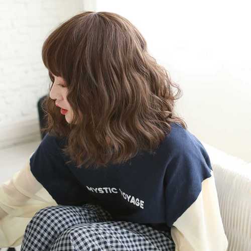 正品日系时尚假发女短发 短卷发 玉米烫 韩式泡面卷锁骨发女 网红