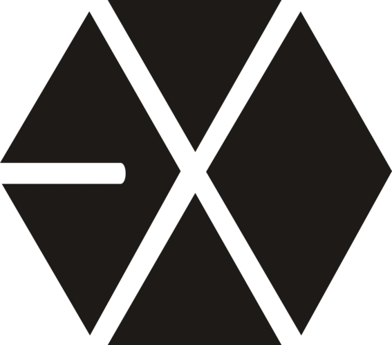 谁有exo字体大图啊 黑白的