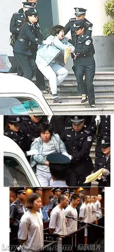 女杀人犯枪毙前拼命挣扎