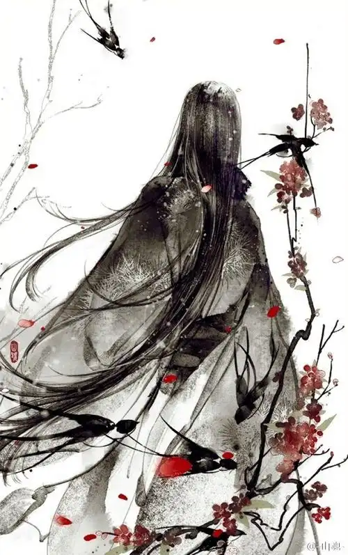 古风 插画 cg 壁纸 同人 古装 美人 手绘 鼠绘 厚涂 唯美 水墨 中国风