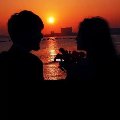 落日余晖待你而归丨落日情头夕阳情侣头像头像曲奇薯条森林