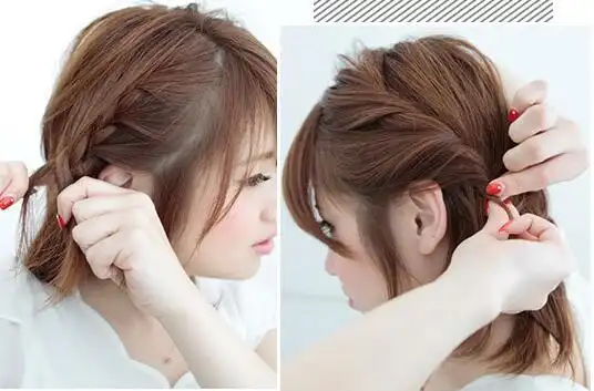 怎样扎短发看起来比较凉爽(图1)