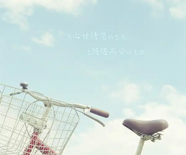 用心甘情愿的态度,过随遇而安的生活.