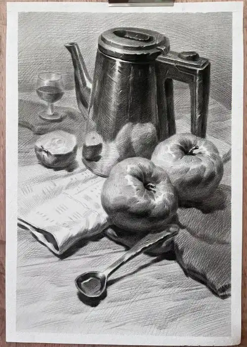 素描静物步骤解析