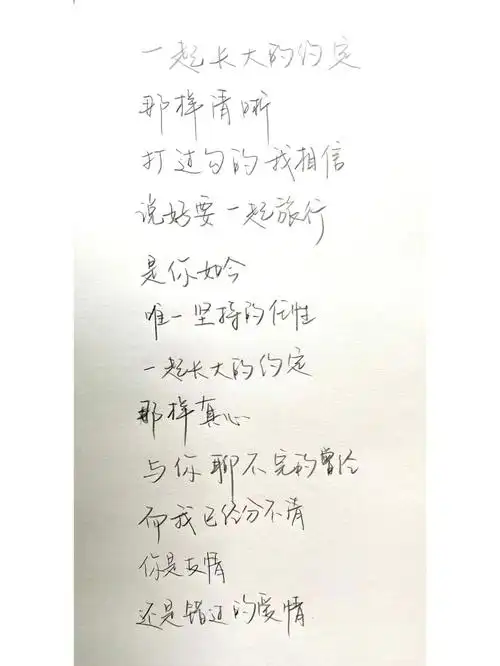 手写歌词蒲公英的约定周杰伦