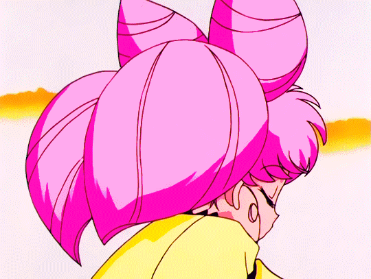 粉色头发gif扭头gif张嘴gif惊讶gif