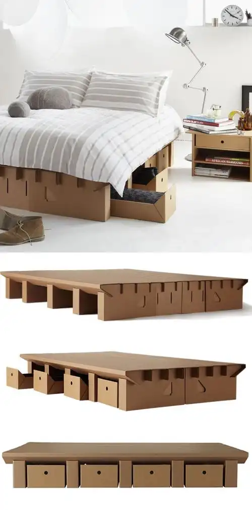 paperpedic bed 给你摺一摺就可以睡个好梦的厚纸板床 厚纸板这材质