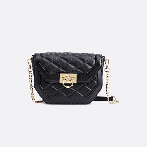 大眼怪系列菱格马鞍包女士包包2024品牌背提包