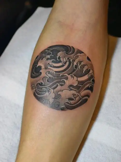 老传统浪花_纹身图案手稿图片_hammer的纹身作品集