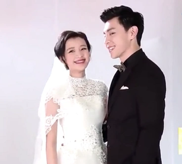 邓伦老婆照片婚纱照