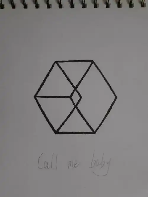 手绘exo call me baby logo