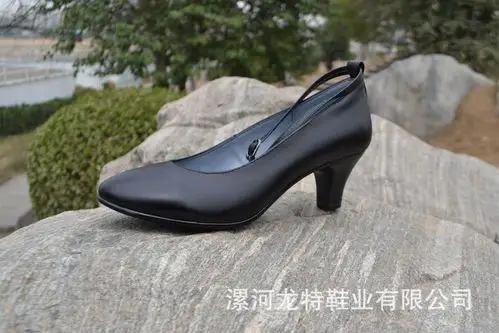 07a女夏制式校尉皮鞋07女军官常服单鞋职业正装中高跟皮鞋