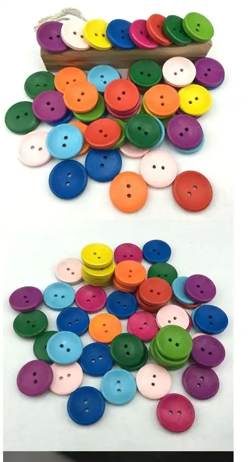 彩色纽扣扣子儿童手工幼儿园扣子画diy材料包糖果色圆形钮扣画diy 木