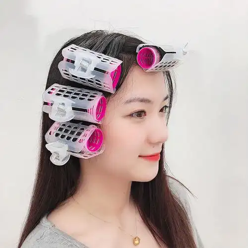 自粘卷发神器懒人空气网红刘海卷发器固定型塑料卷发筒卷发夹内扣