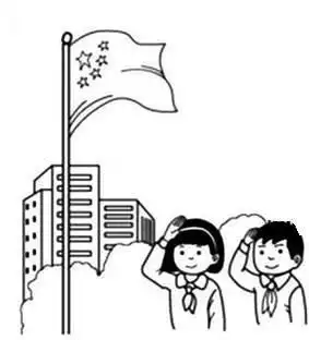 小孩敬礼简笔画 红领巾小孩敬礼简笔画