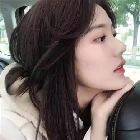 长发侧脸气质女神范女生头像咽下眼泪继续微笑女生头像qqkw