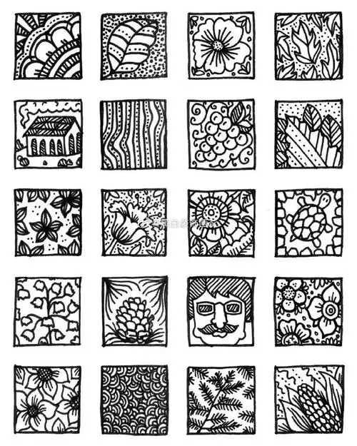 儿童线描画##创意儿童画##线描##黑白装饰画##儿童创意美术##少儿