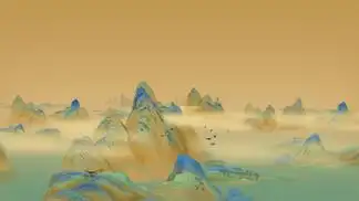 千里江山图led背景ae模板