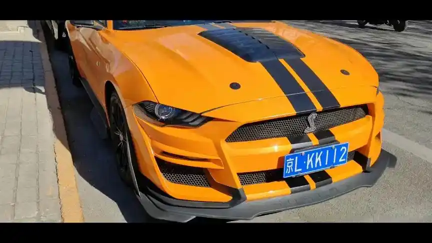 在路边停放一辆像眼镜蛇一样的车标,你有没有见过?这是什么豪华跑车!