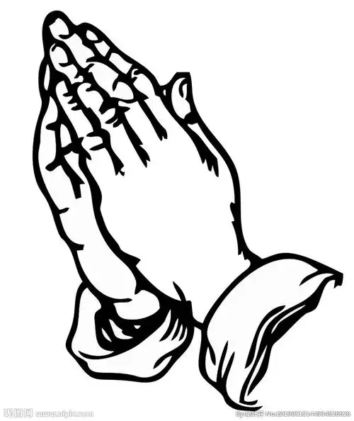 双手合十矢量图