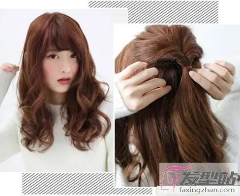 半扎发怎么扎好看 扎一半披散一半的发型教程_发型站_最新流行发型