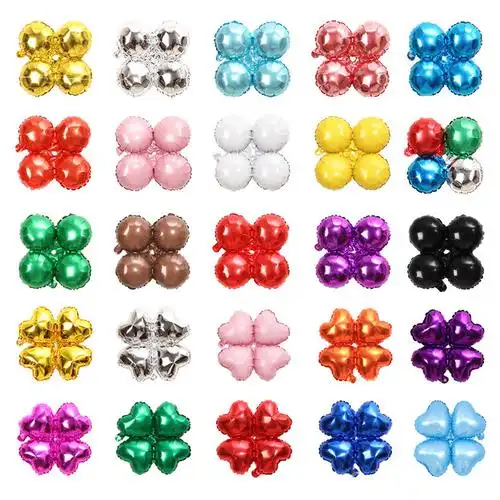 四轮球四叶草铝膜气球节日开业拱门场景布置商场店庆活动装饰气球