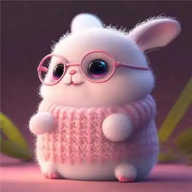 软萌可爱戴眼镜的兔子头像图片大全