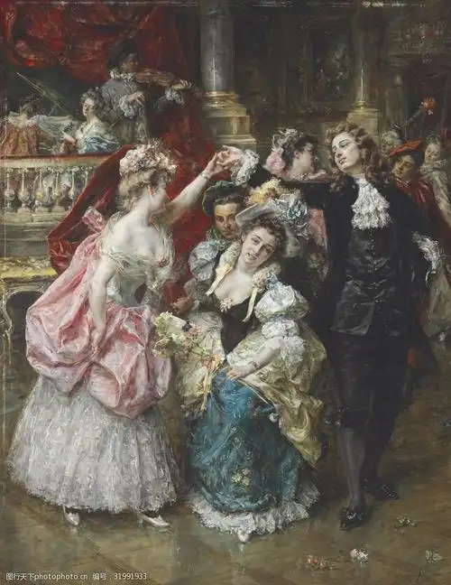 宫廷贵族人物生活场景油画