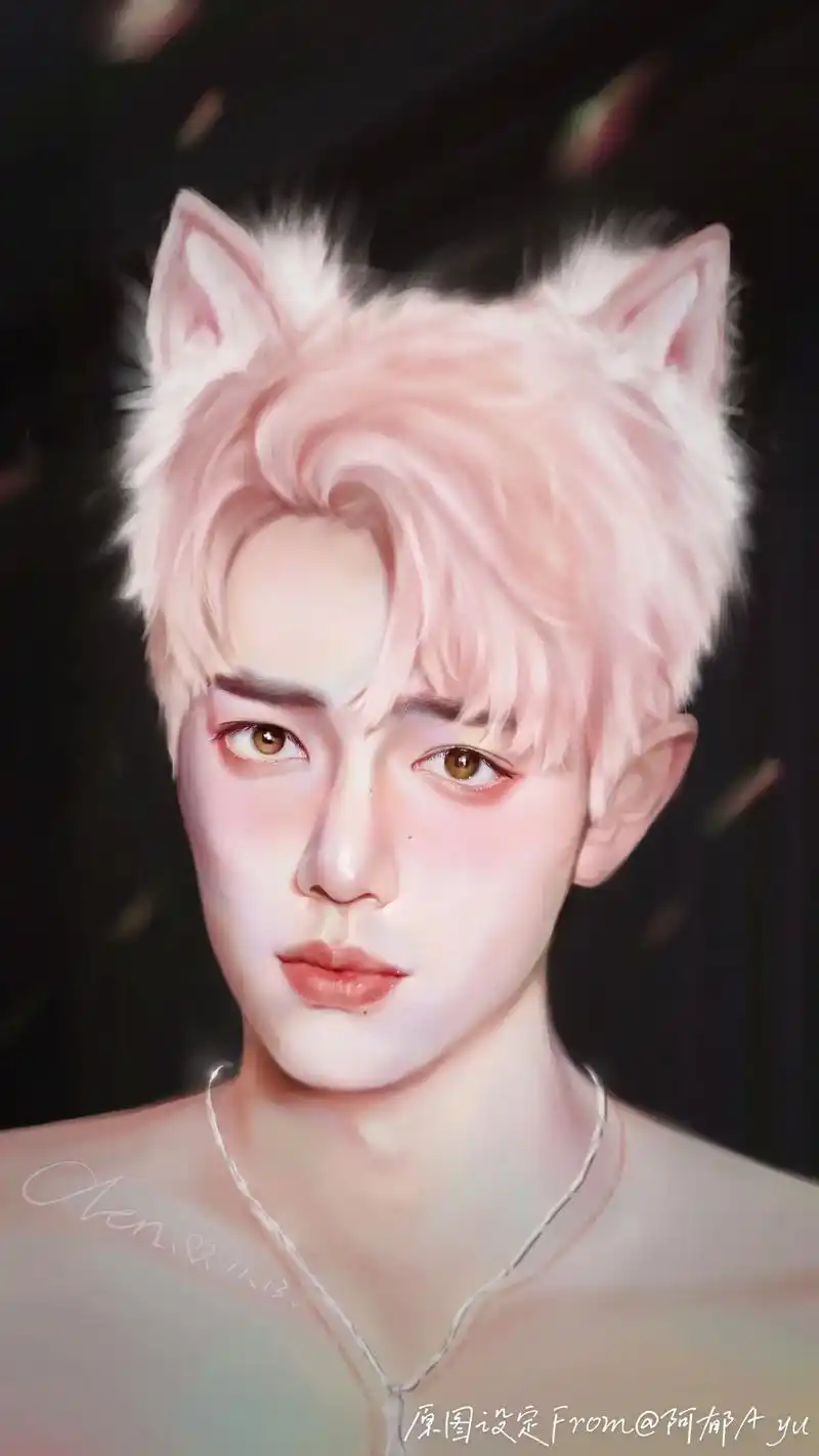 肖战#盛世美颜#画画  #绘画过程 画了阿郁劳斯的 - 抖音