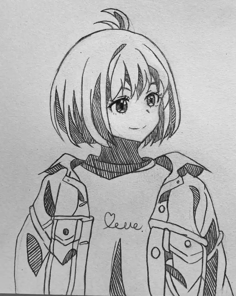 千束 #漫画人物手绘 #二次元  - 抖音