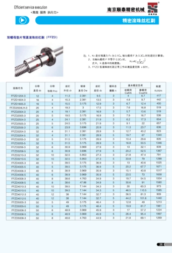 ffzd系列滚珠丝杠