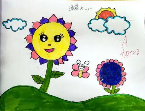 二年级小孩画画二年级学生学画画