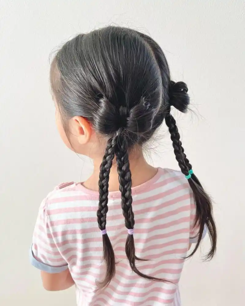 儿童上学发型# #儿童马尾辫的各种扎法# #双马尾辫# #幼儿园上学发型