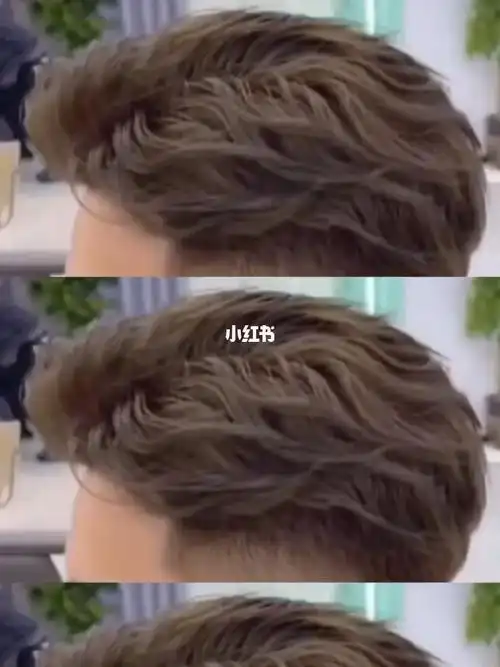 男生发型推荐男生韩式二八分侧背纹理烫