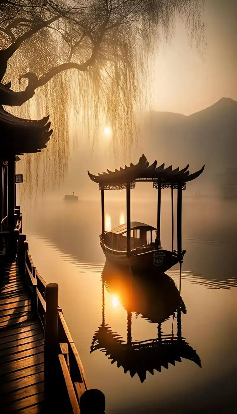 烟雨江南,墨染秀水,醉倒江南美景中#烟雨江南 #唯美意境 #梦里水乡