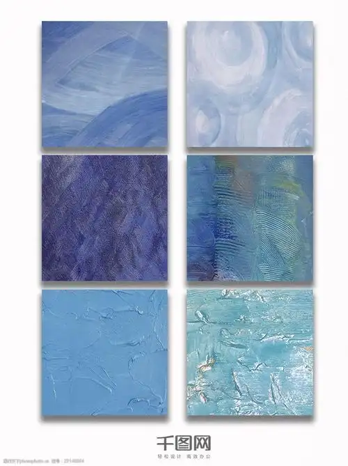 蓝色油画冷色系主图
