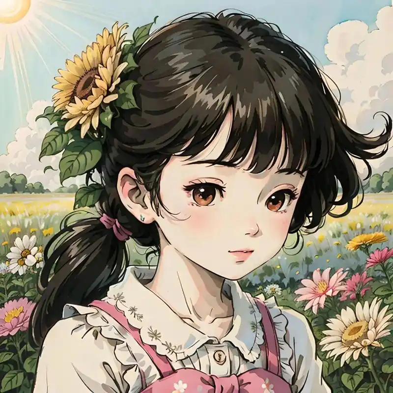 向日葵女孩‖治愈系动漫头像