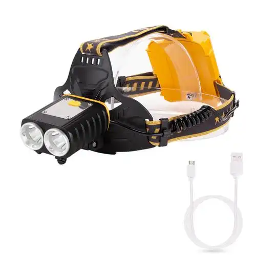 跨境新款强光头灯p50可调节大功率usb充电头戴式头灯工作灯夜钓灯