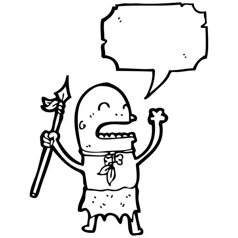 原始部落,vettore, cartoon primitiva tribù su sfondo bianco