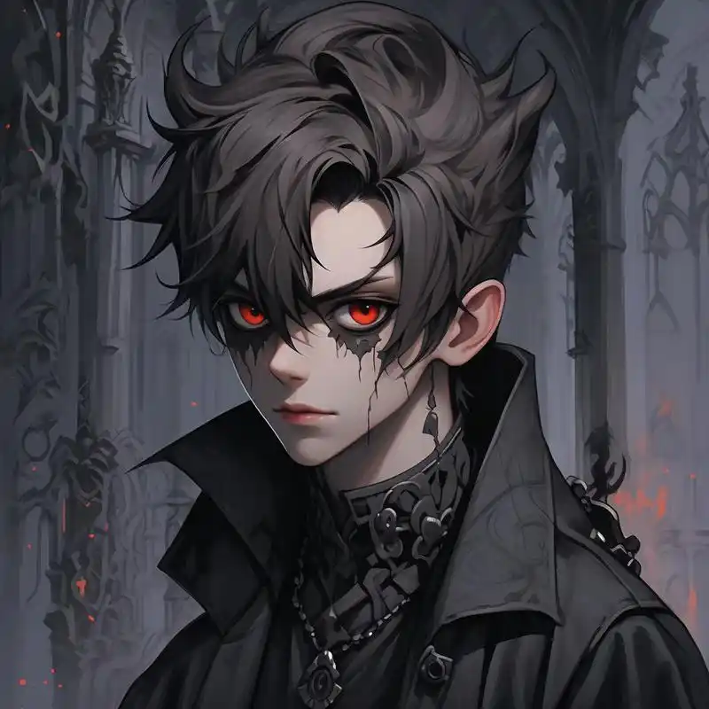 0369♂15暗黑系吸血鬼男生漫画头像94