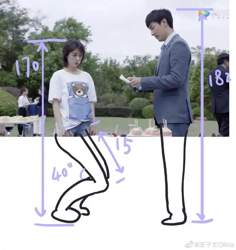 王子文抹胸拖地长裙,如女神降临,被20cm身高差的张鲁一抢了风头