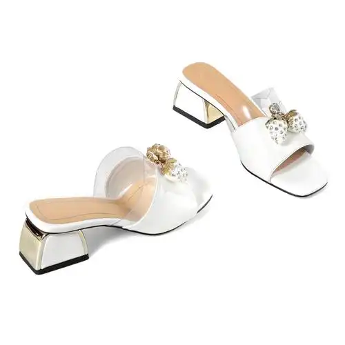 佐佐卡 轻奢品牌拖鞋女2020年新款夏季女士凉鞋真皮鱼嘴外穿时尚夏天