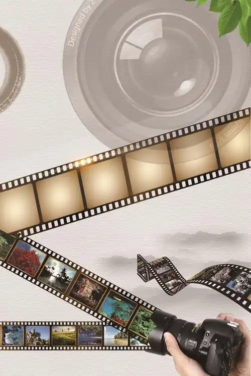 简约电影宣传海报商业宣传单背景素材